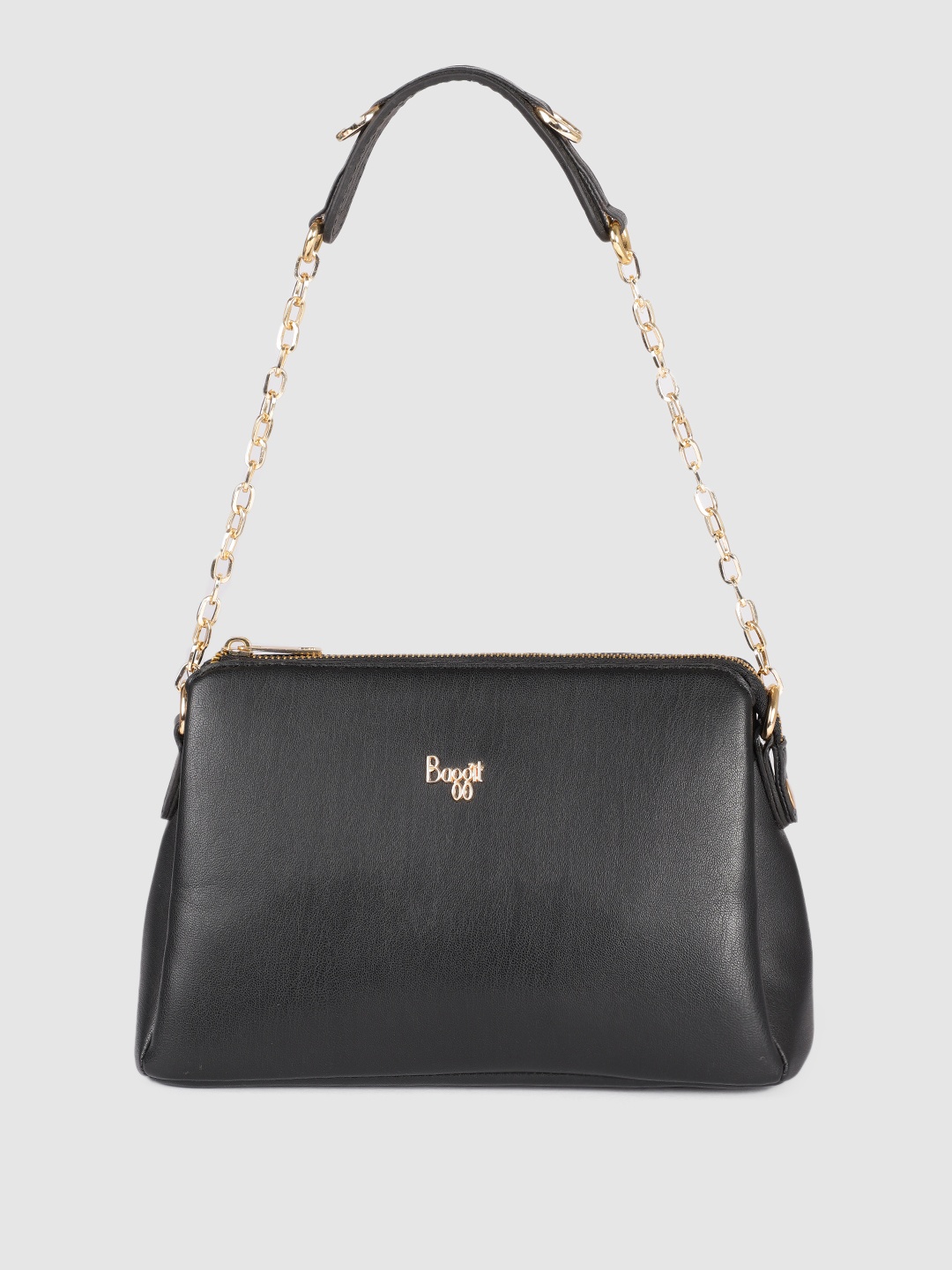 

Baggit Black Solid Structured Shoulder Bag