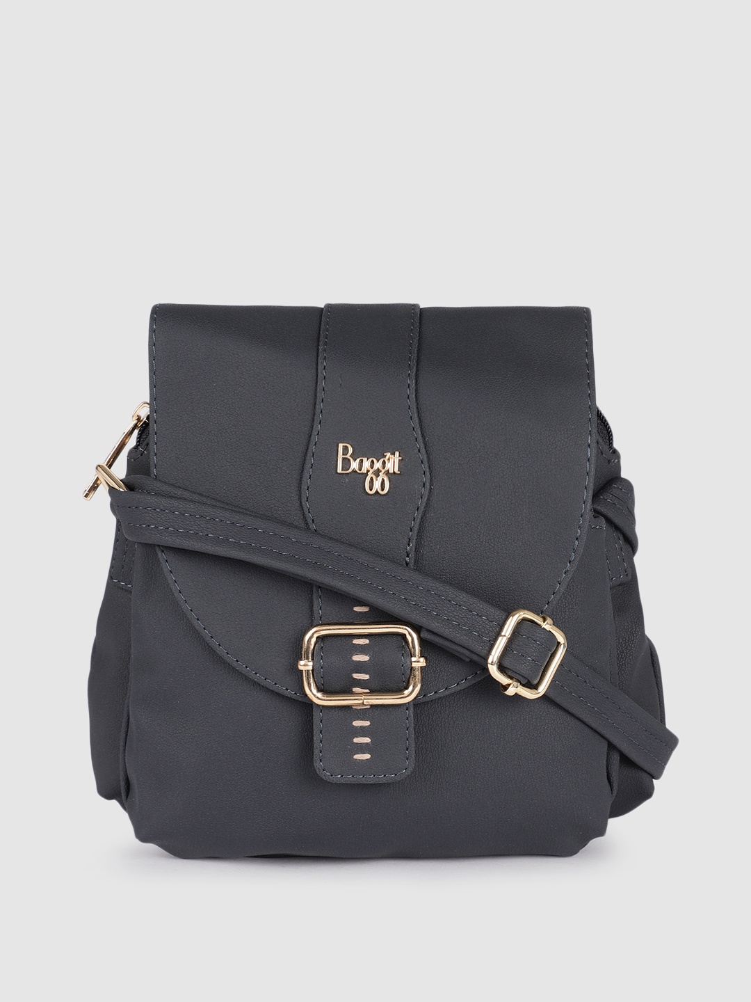 

Baggit Navy Blue Structured Sling Bag
