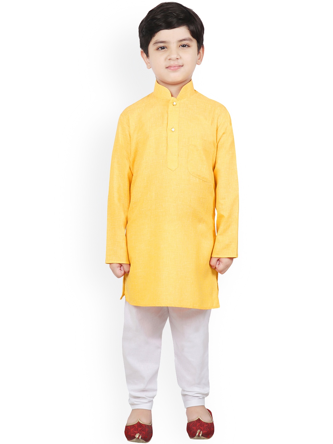 

SG YUVRAJ Boys Gold-Toned Kurta with Pyjamas