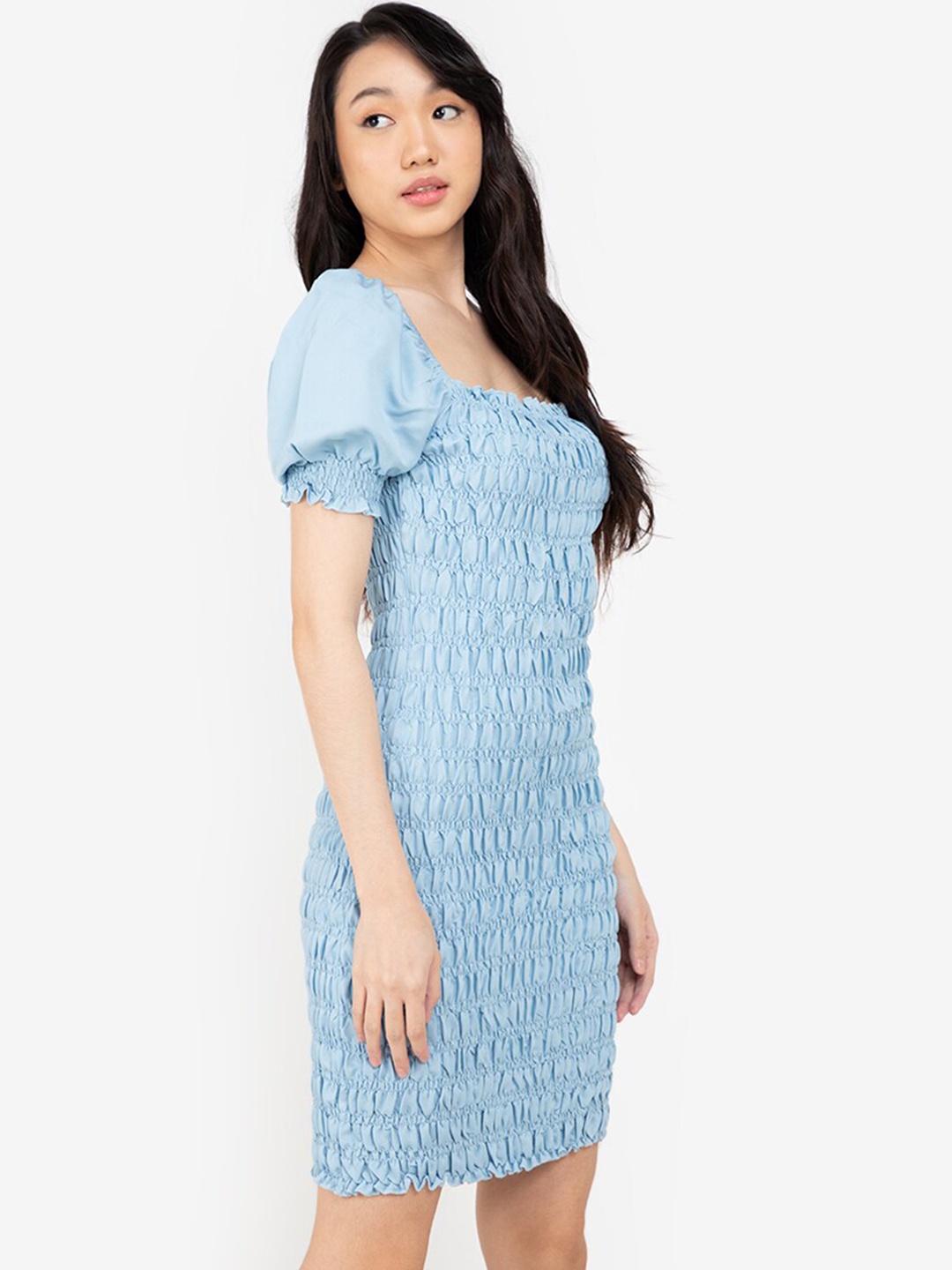 

ZALORA BASICS Women Blue Bodycon Dress