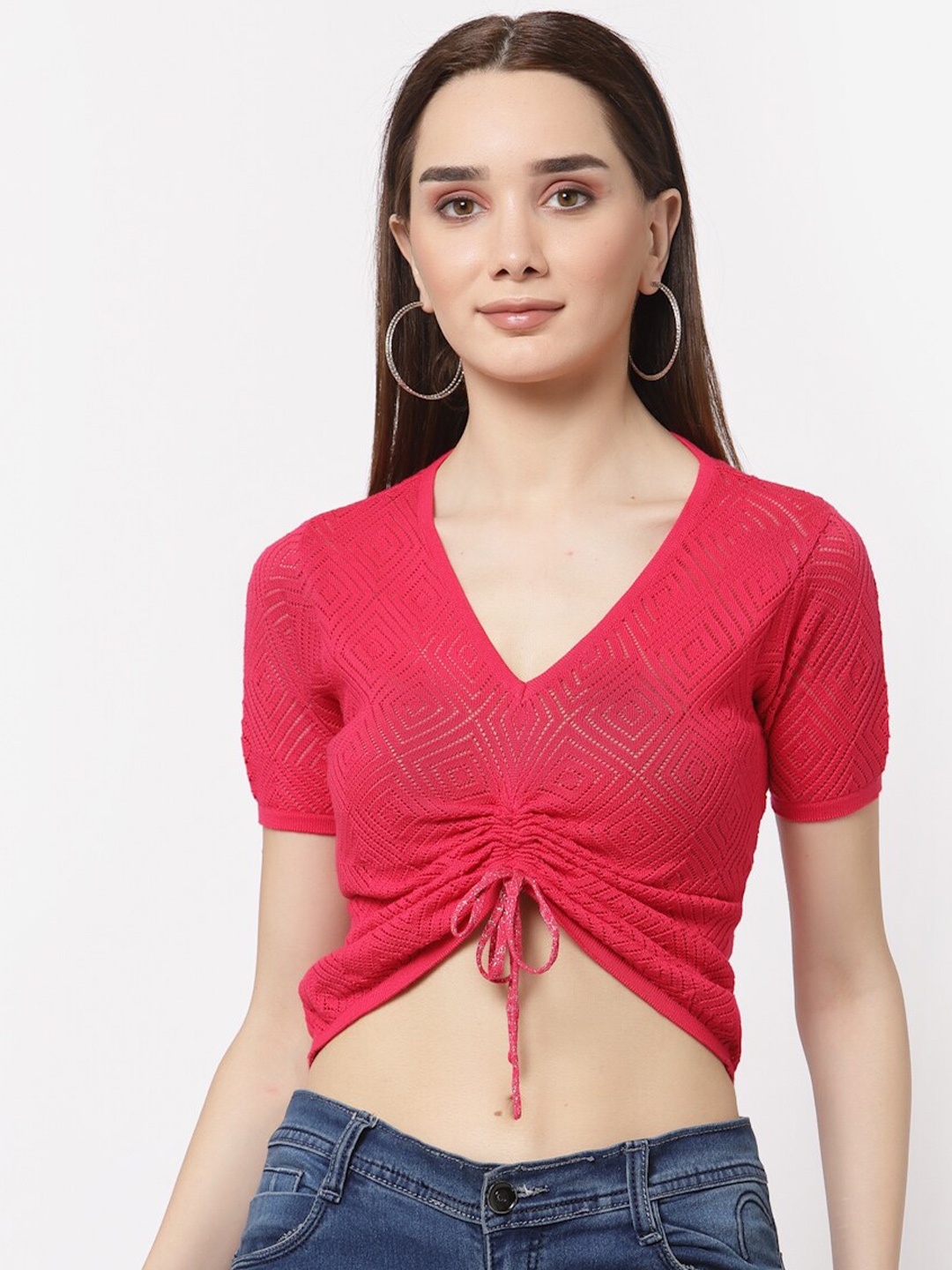 

Miramor Women Pink Crop Top