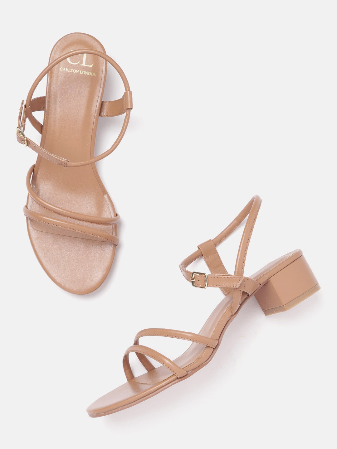 

Carlton London Women Camel Brown Solid Block Heels