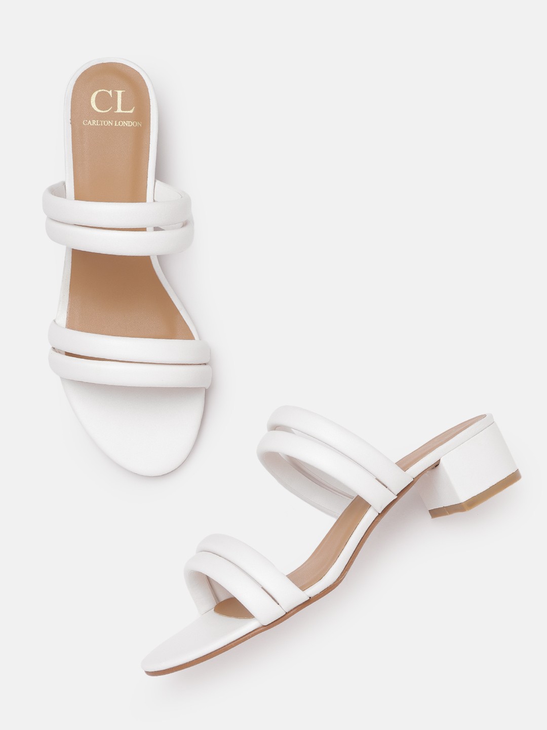 

Carlton London Women White Solid Block Heels