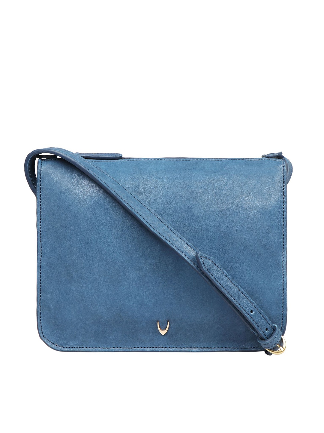 

Hidesign Women Blue Leather Structured Sling Bag