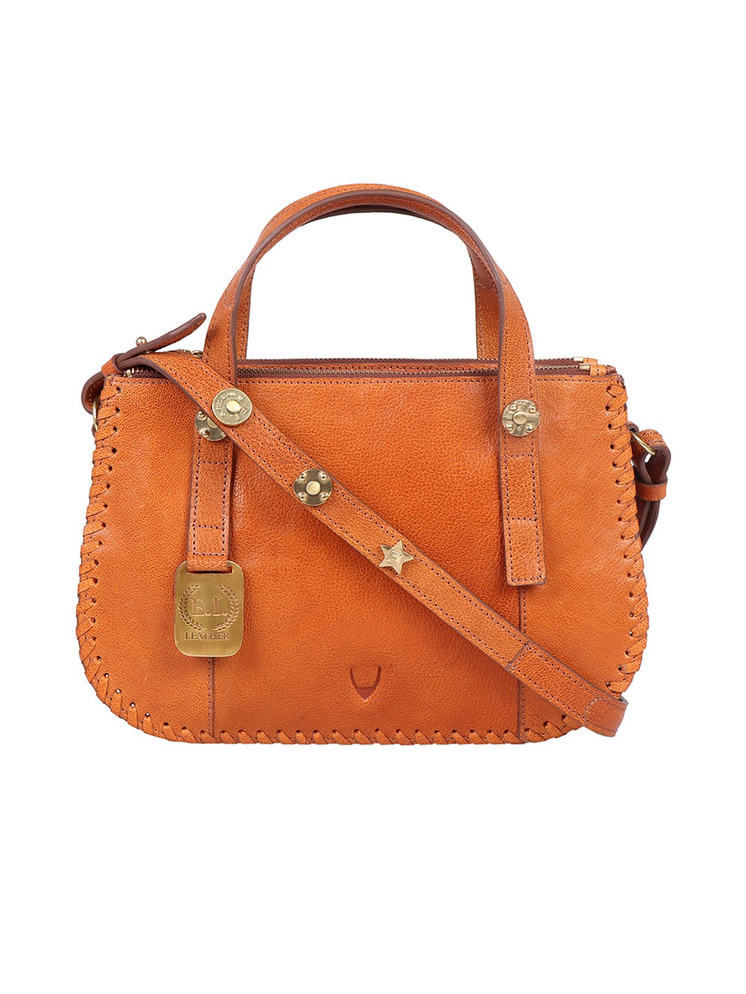 

Hidesign Women Tan Leather Structured Handheld Bag