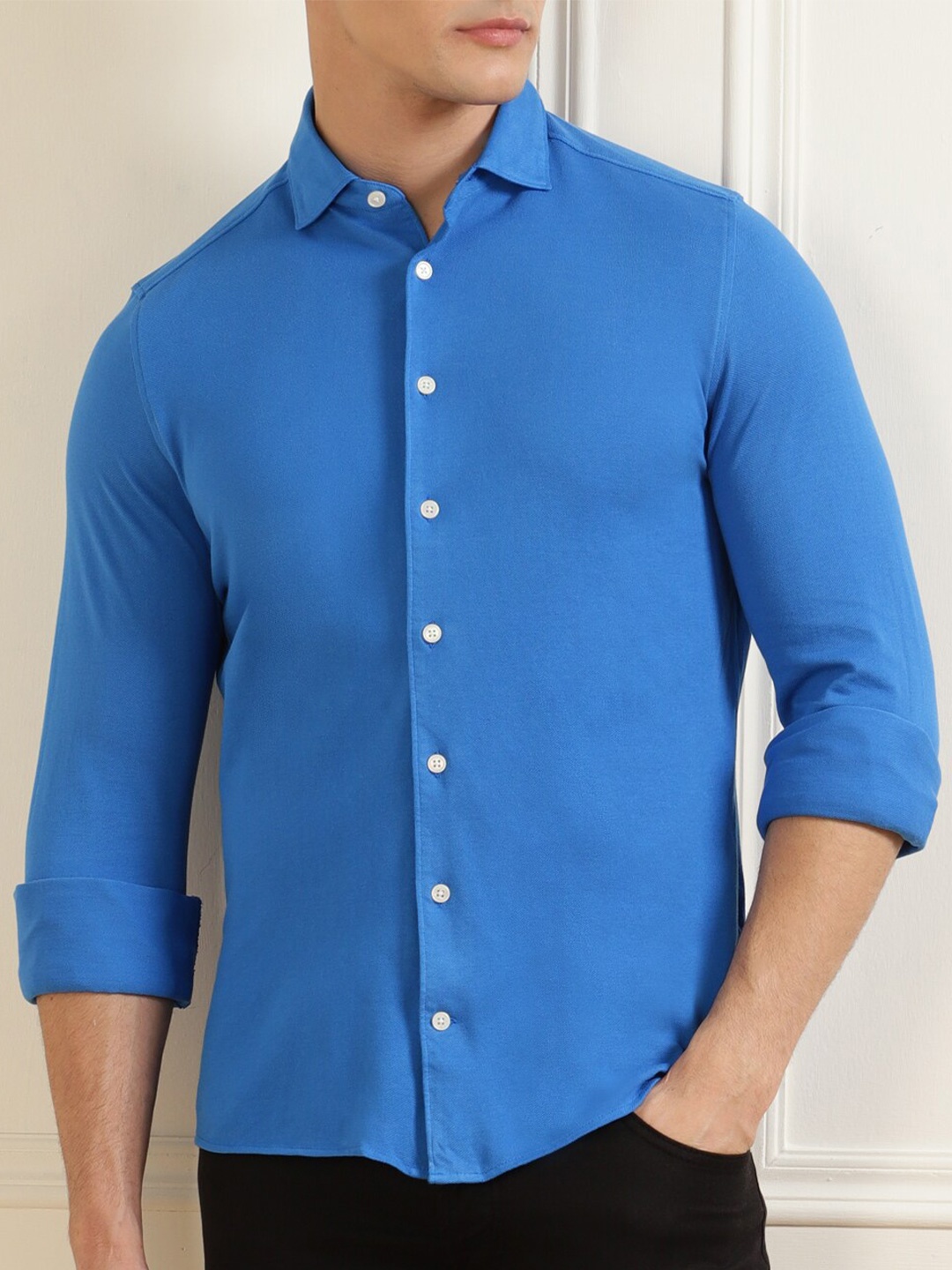 

HACKETT LONDON Men Blue Casual Shirt
