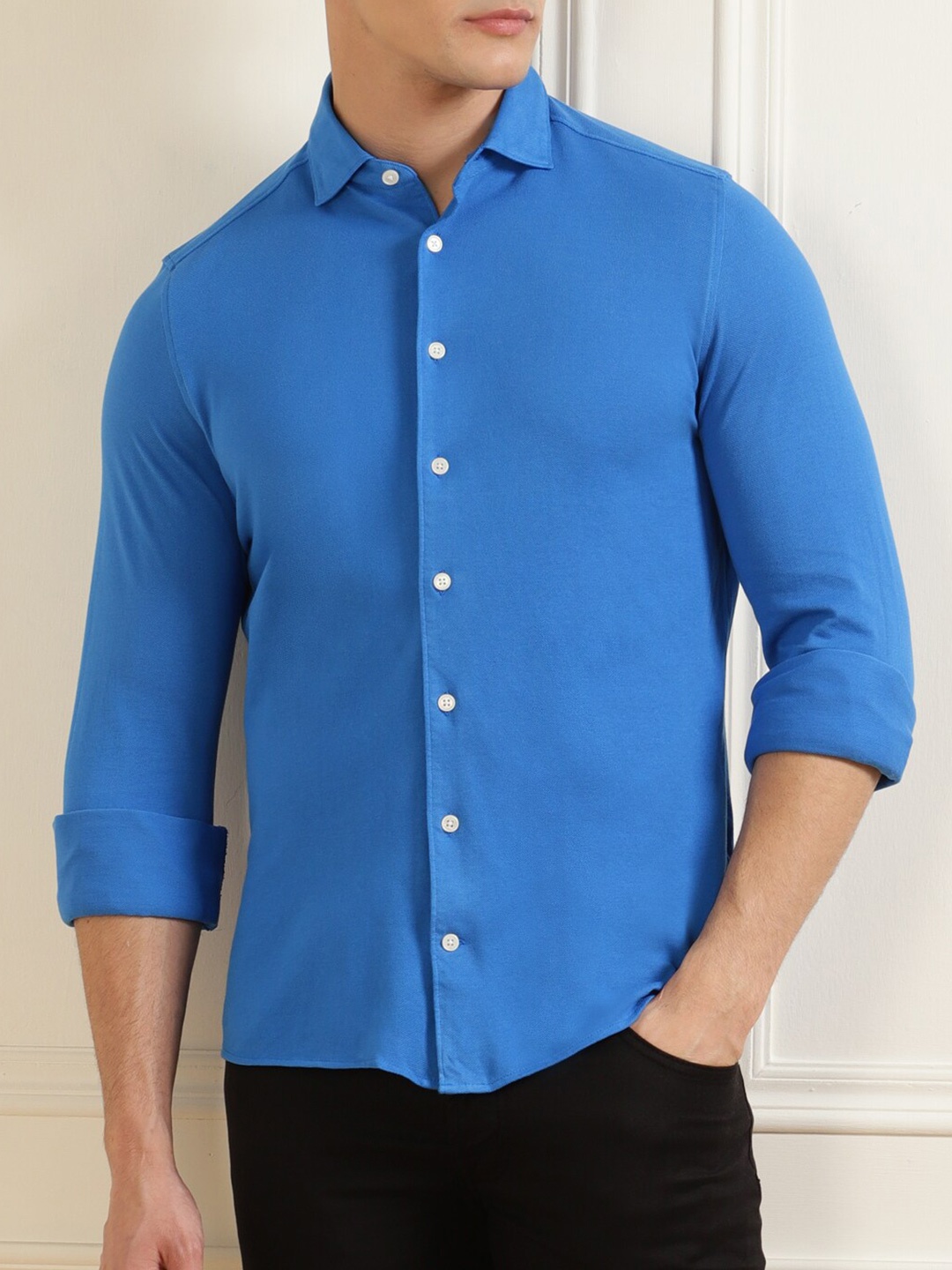 

HACKETT LONDON Men Blue Casual Shirt