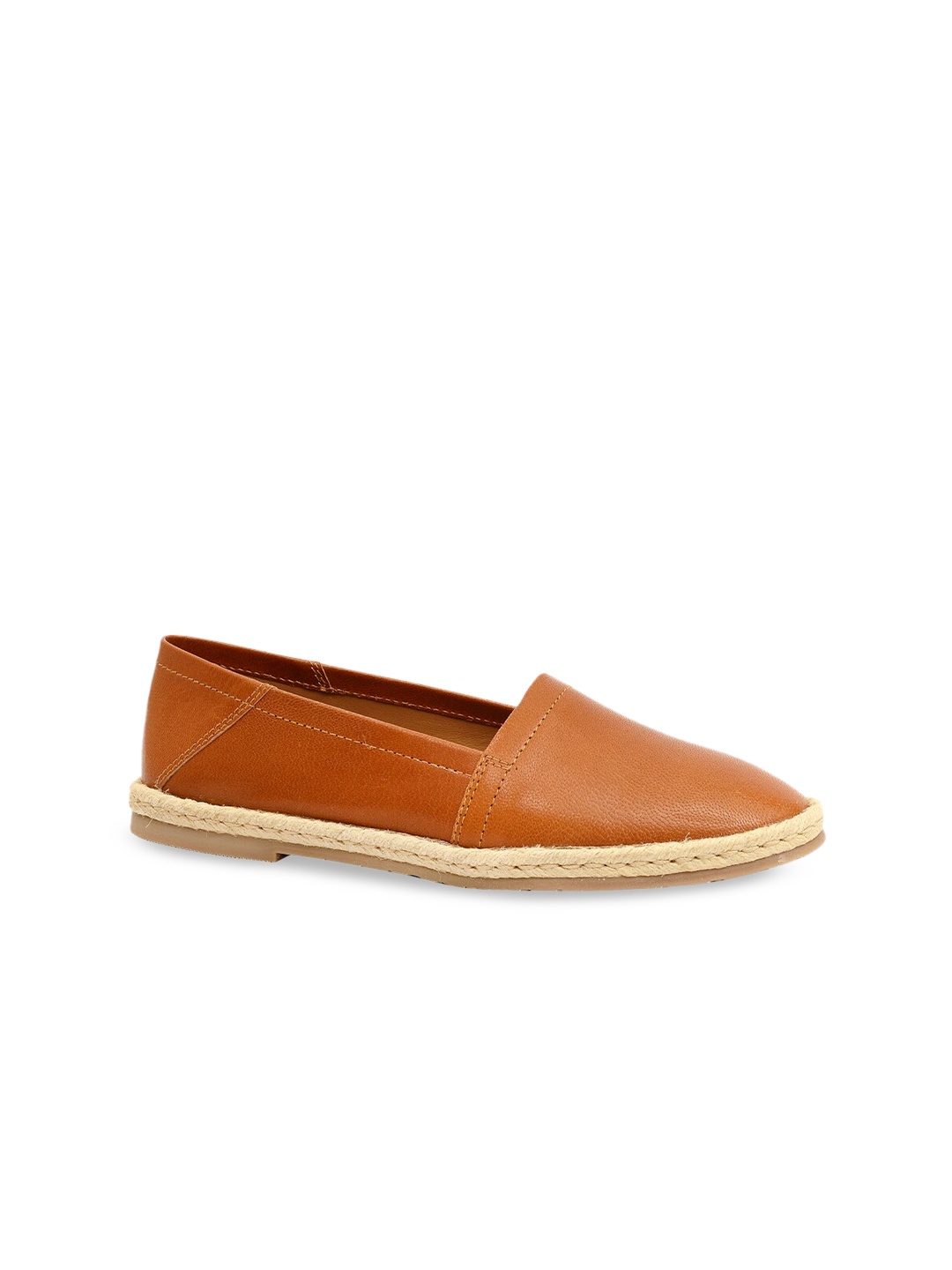 

Eske Women Tan Leather Slip-On Sneakers