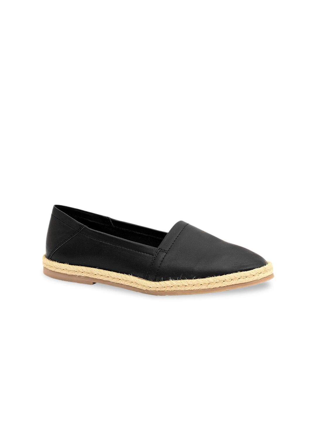 

Eske Women Black Leather Espadrilles