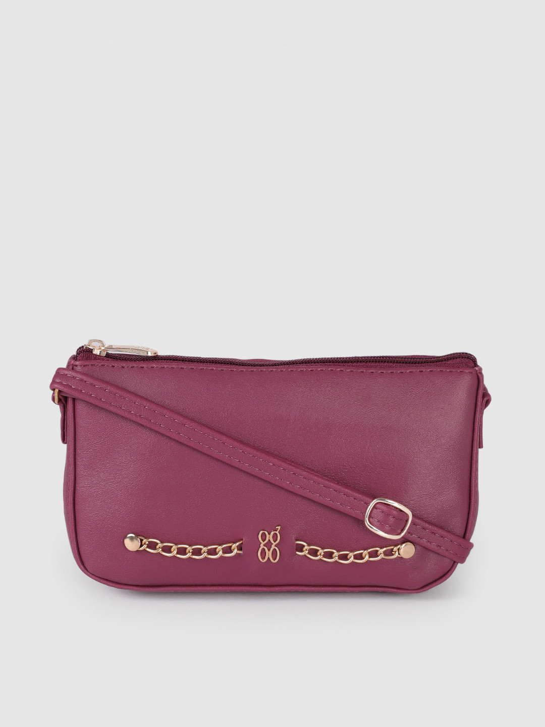 

Baggit Light Maroon Structured Sling Bag