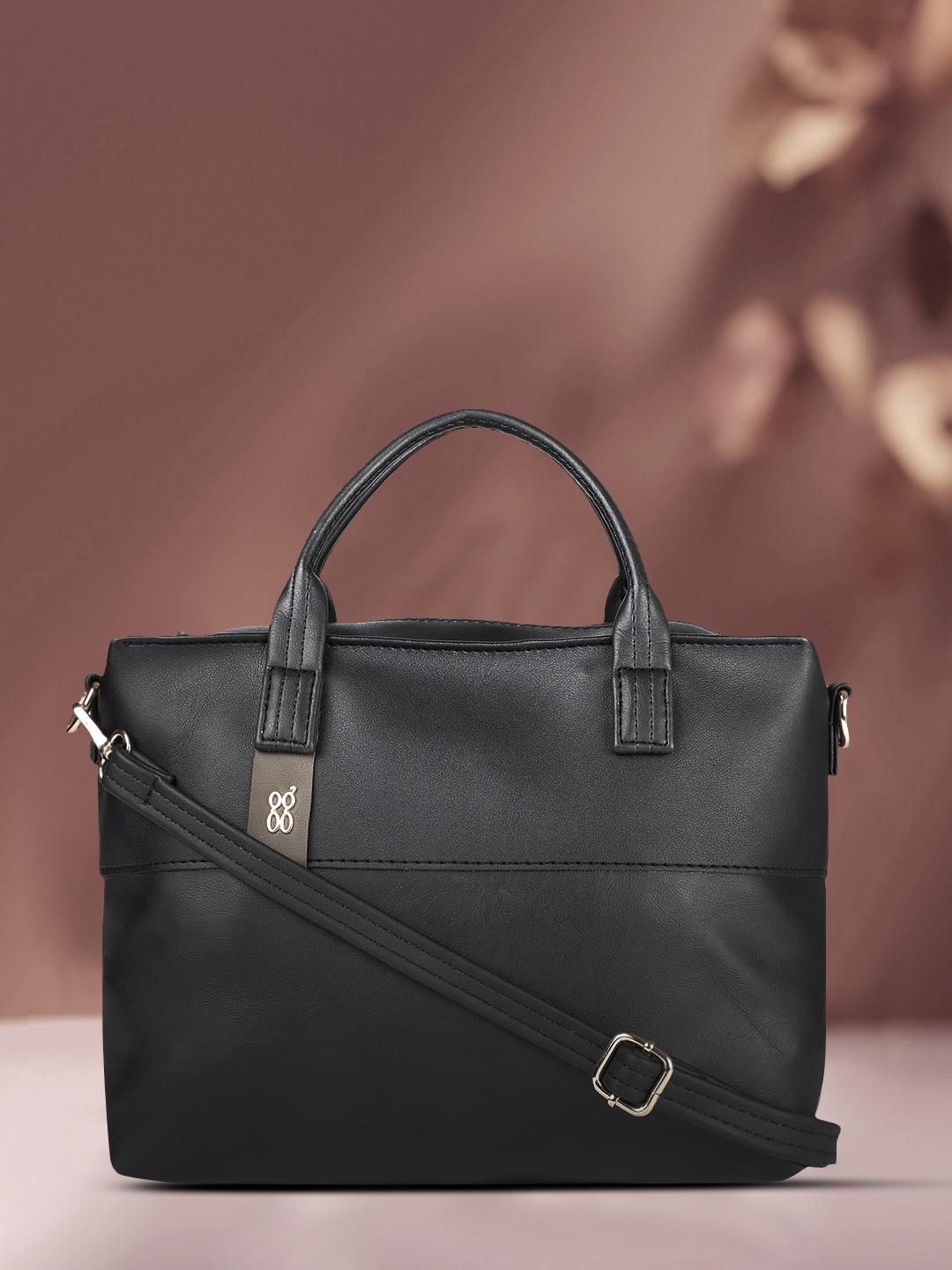 

Baggit Black Structured Handheld Bag