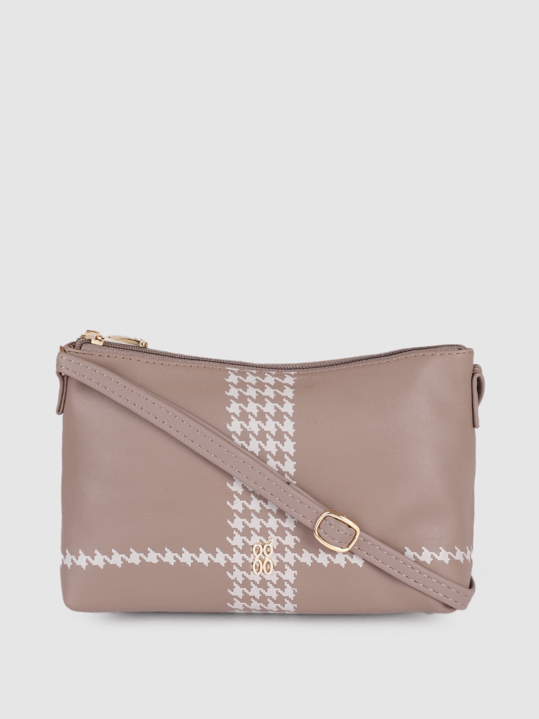 

Baggit Beige Printed Structured Sling Bag