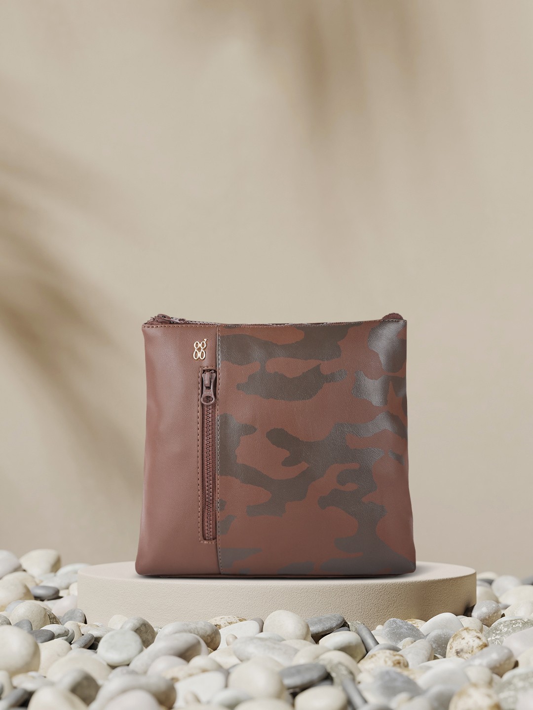

Baggit Brown Abstract Printed Structured Sling Bag