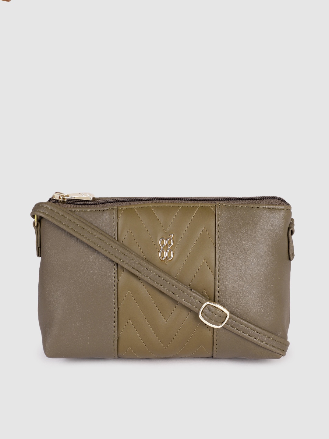 

Baggit Women Green Solid Structured Sling Bag