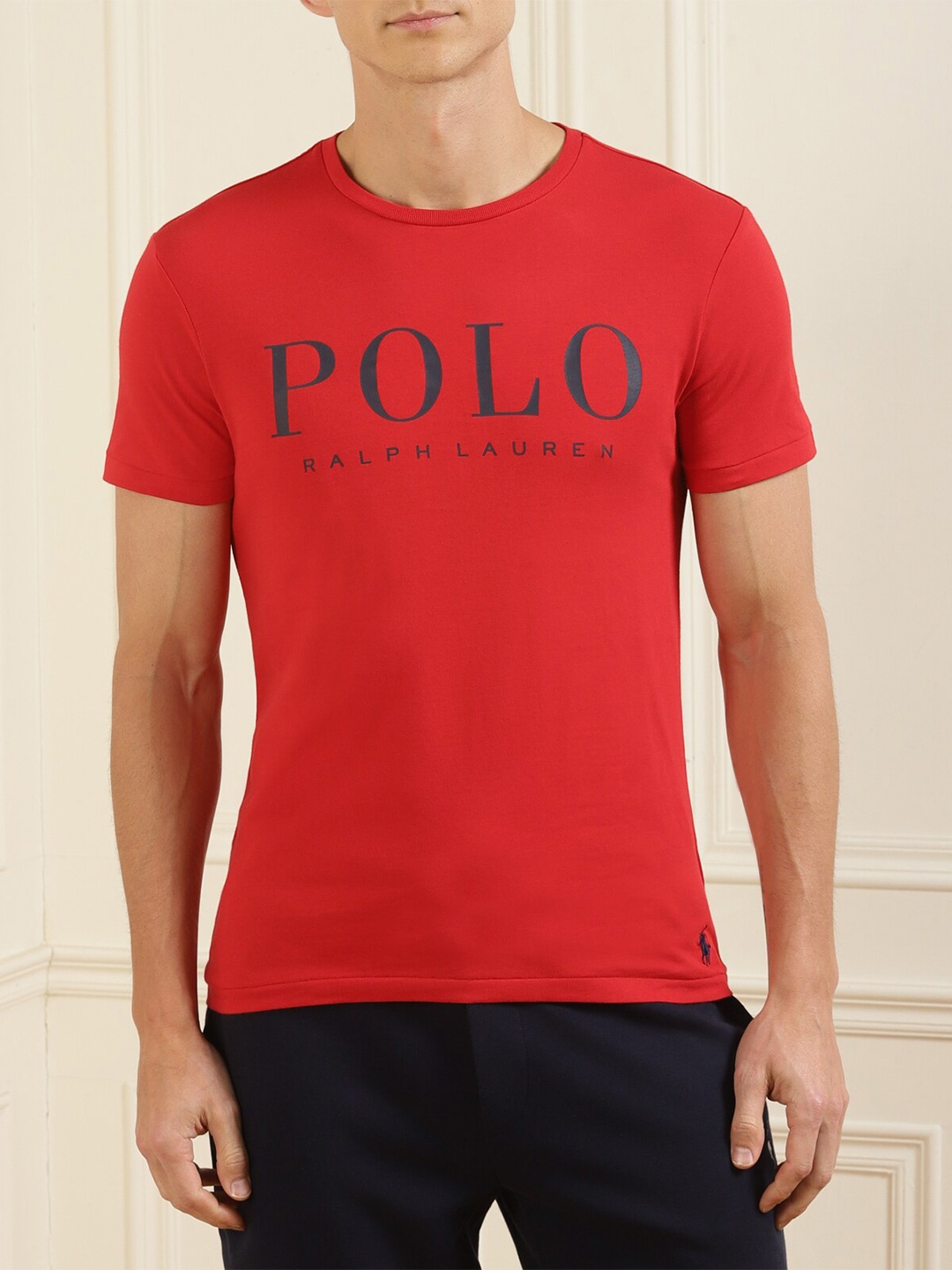 

Polo Ralph Lauren Men Red Typography Printed T-shirt