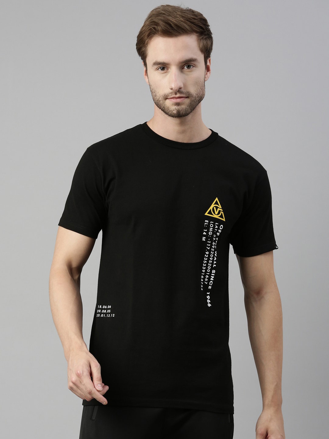 

Vans Men Black Typography Printed Cotton T-shirt