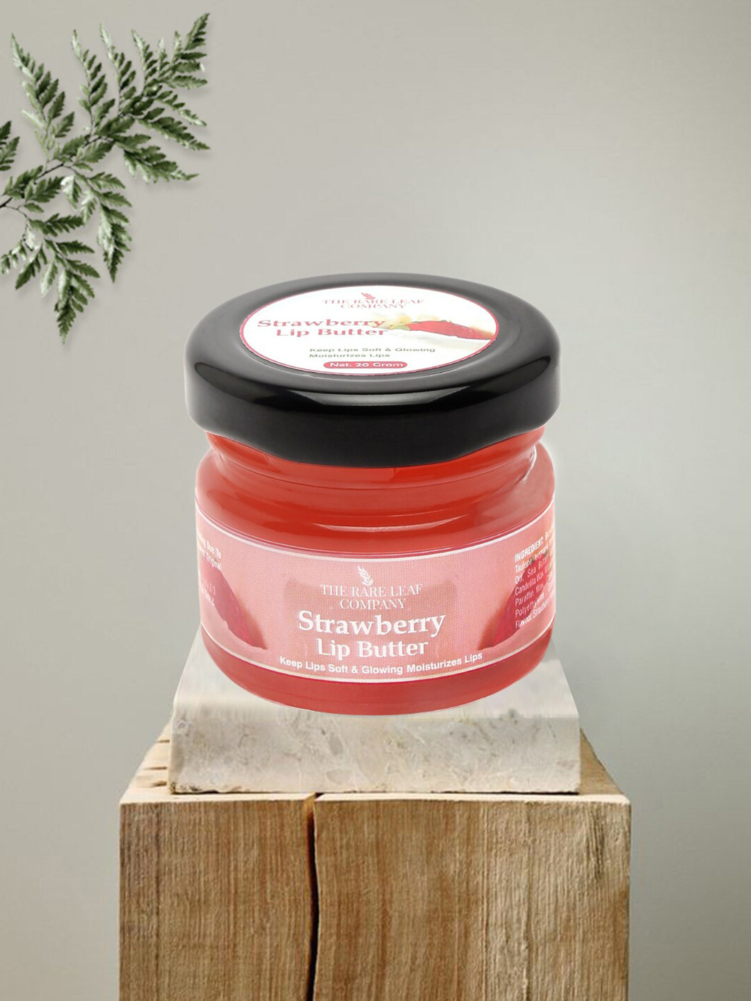 

THE RARE LEAF COMPANY Natural UV Protection Lip Butter 20 g - Strawberry, Red