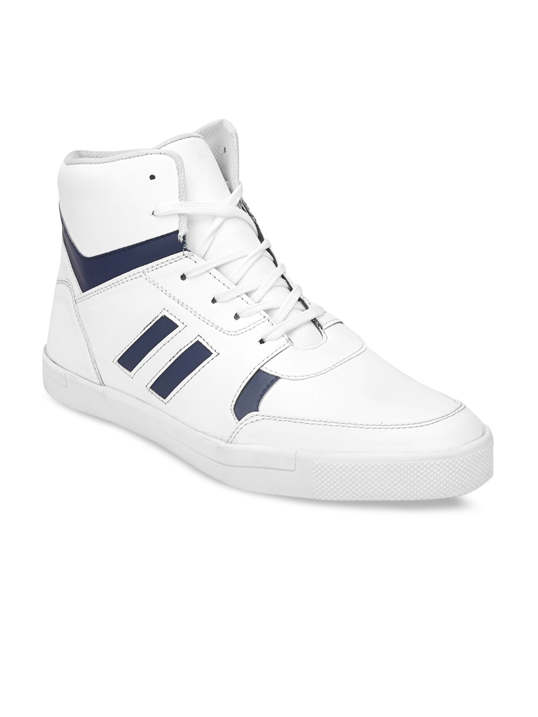 

Roadster Men White Striped Sneakers