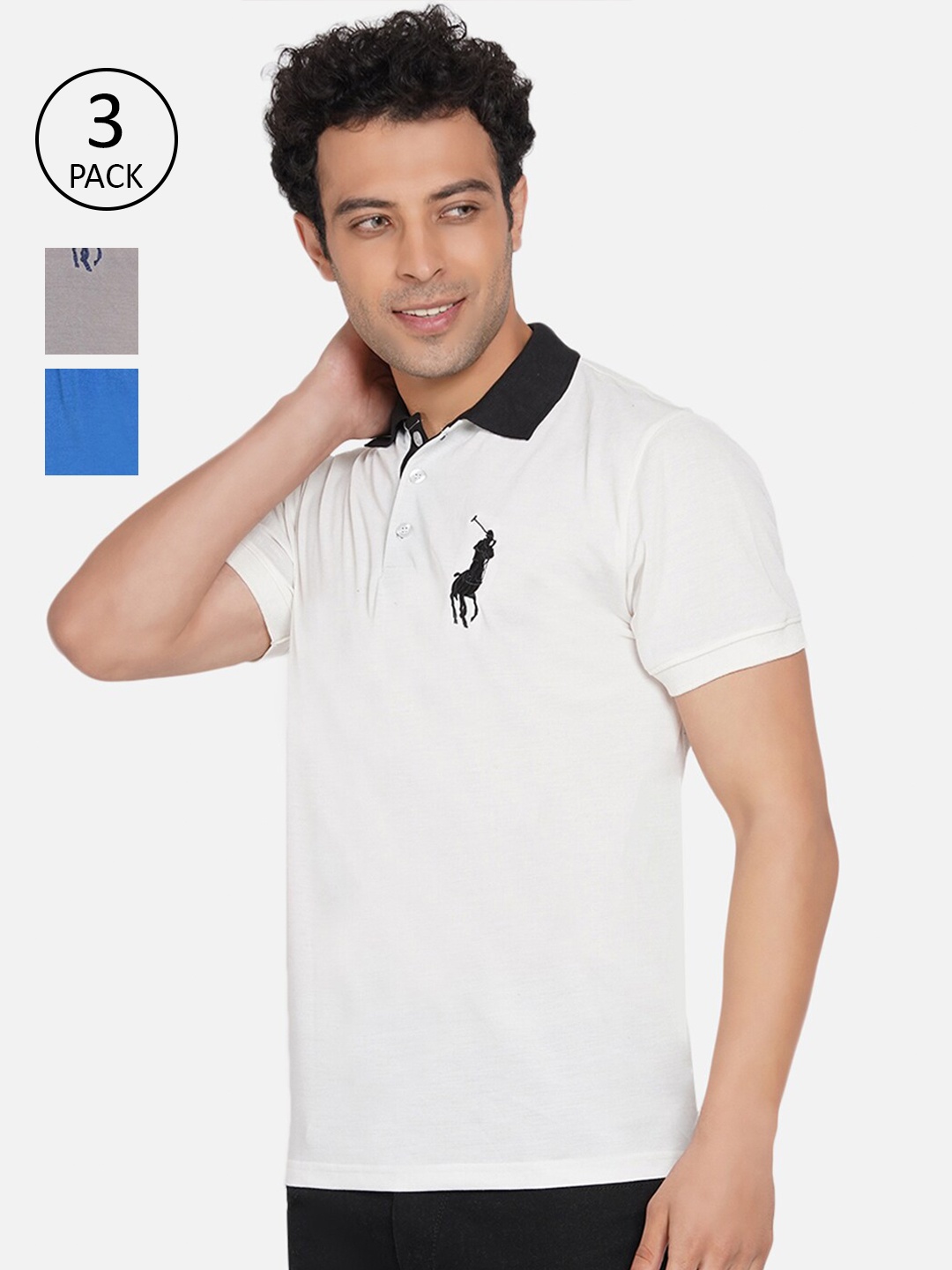 

Dais Men Assorted Set Of 3 Polo Collar T-shirt