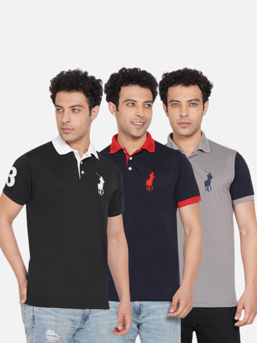 

Dais Men Assorted Set Of 3 Polo Collar T-shirt