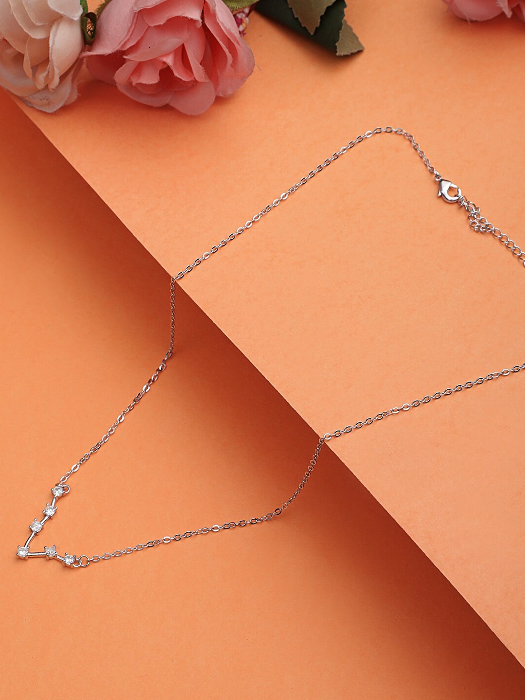 

KACY Silver-Plated & White Sterling Silver Constellation Necklace