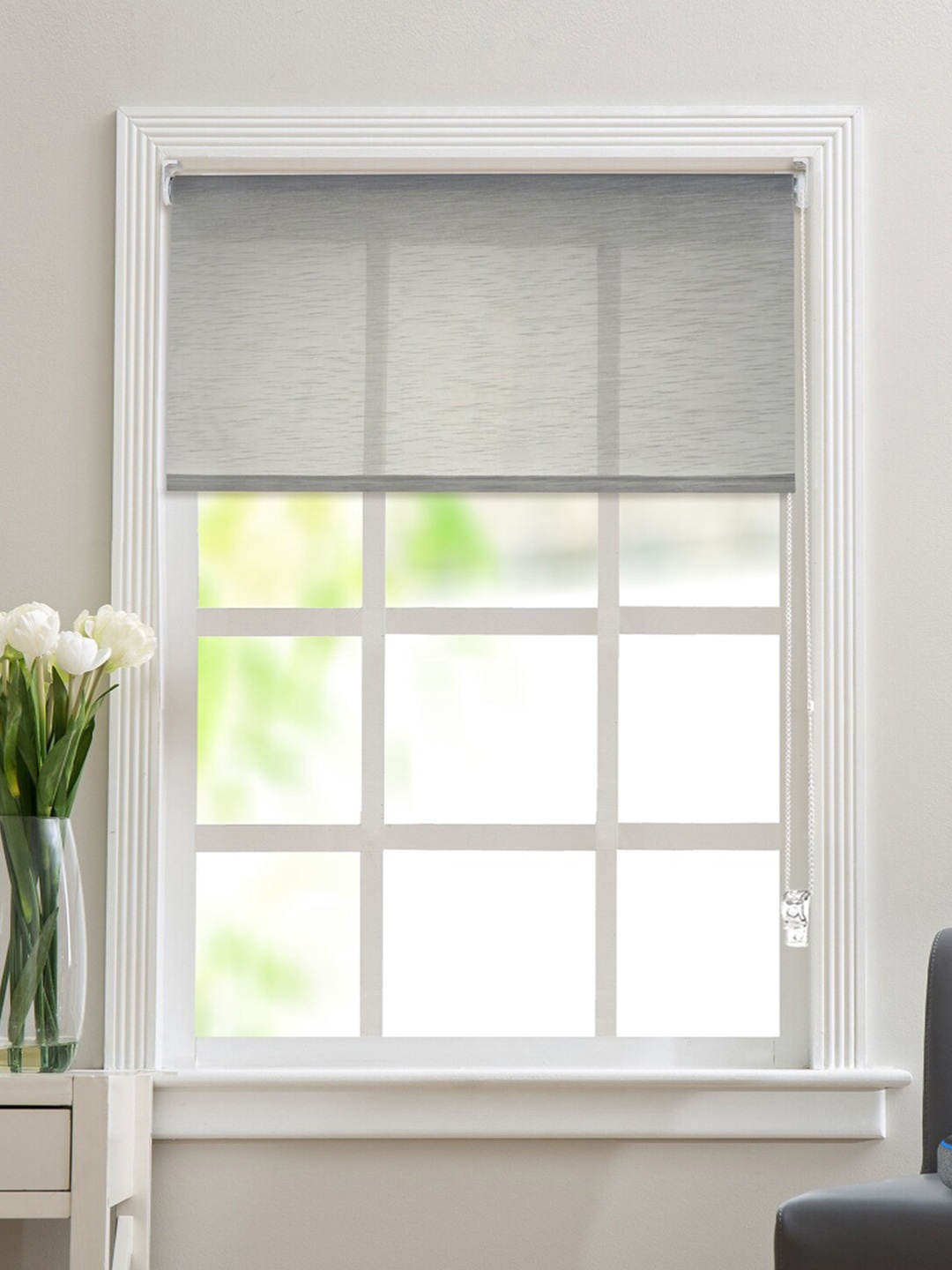 

Deco Window Grey Sheer Window Roller Blinds