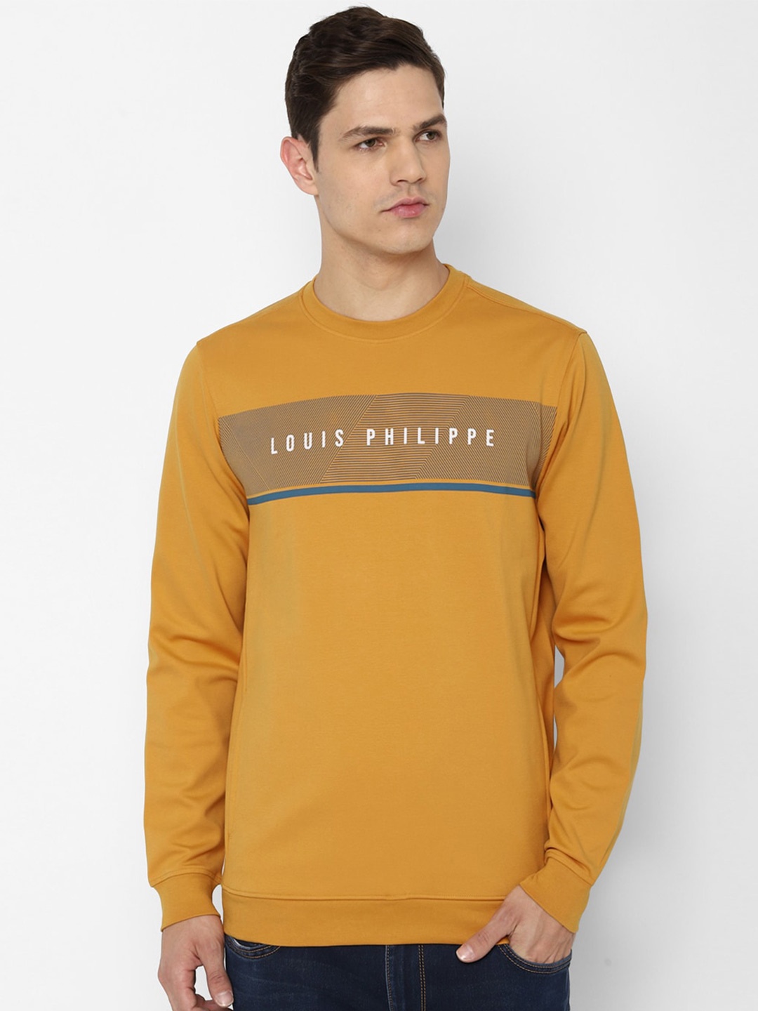 

Louis Philippe Sport Men Yellow Printed Sweatshirt