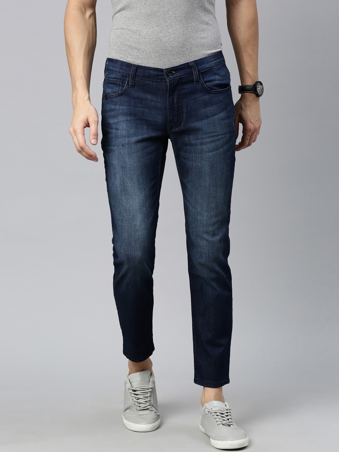 

American Bull Men Blue Skinny Fit Light Fade Jeans
