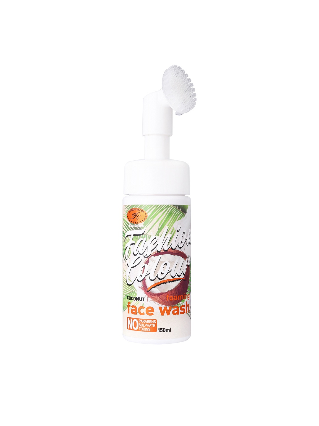 

Fashion Colour Coconut Foaming Face Wash with Built-In Brush - 150 ml, White