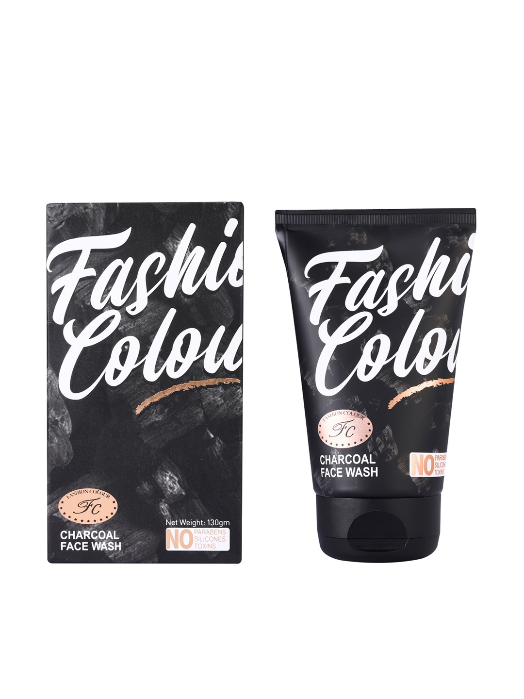 

Fashion Colour Charcoal Face Wash with Aloe Vera & Activated Charcoal - 130 g, Black