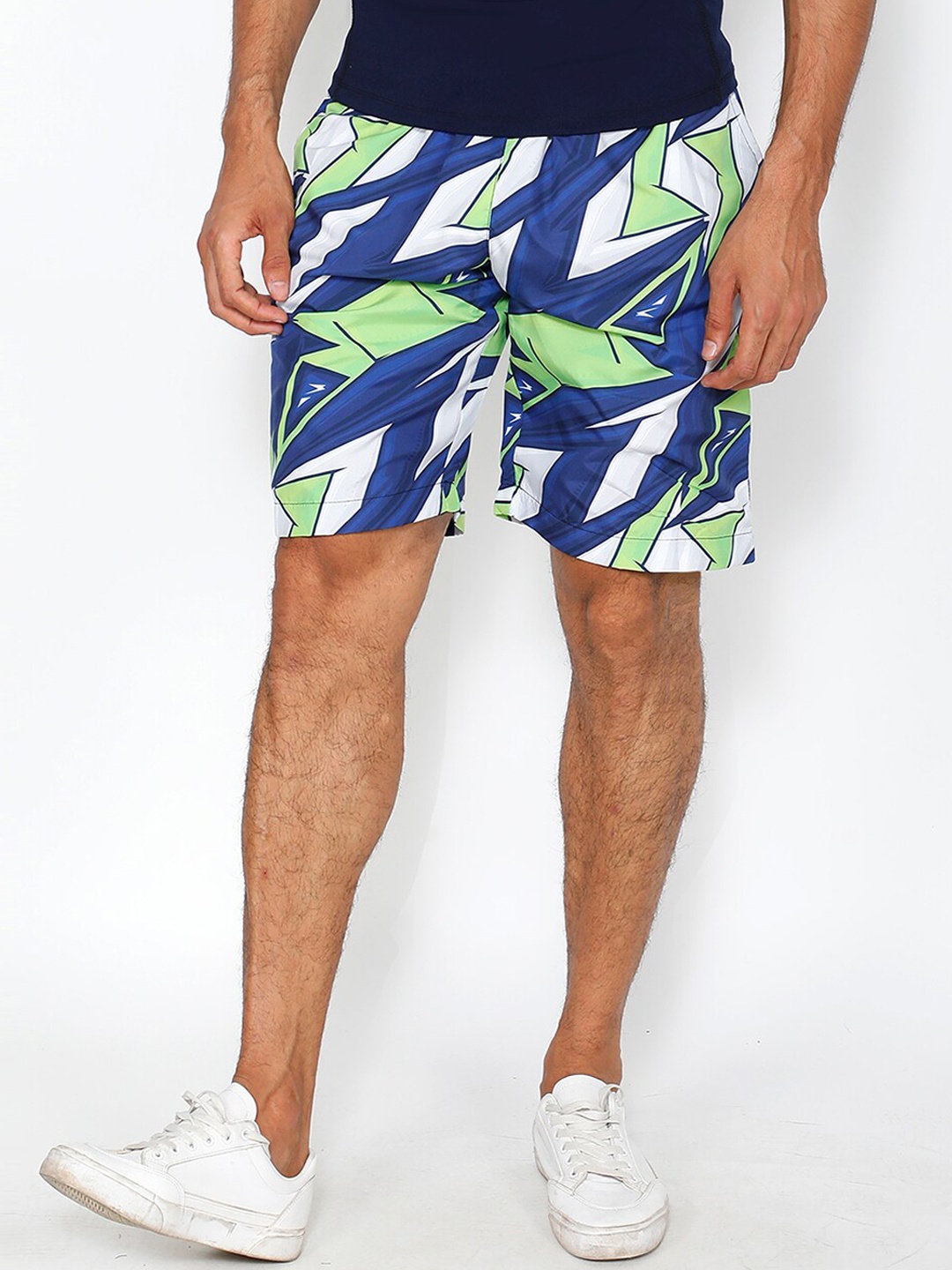 

Yogue Activewear Men Blue Printed Outdoor Shorts