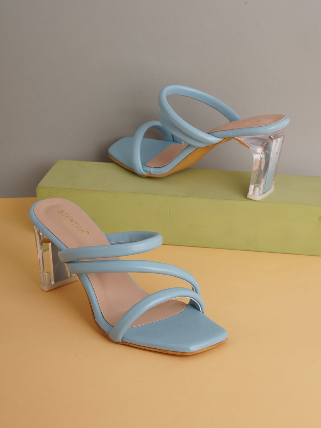 

SCENTRA Women Blue Block Heels