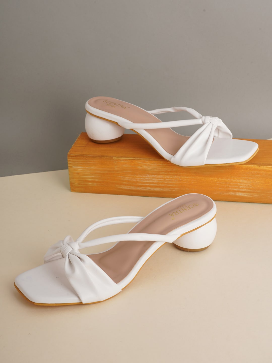 

SCENTRA Women White Block Heels