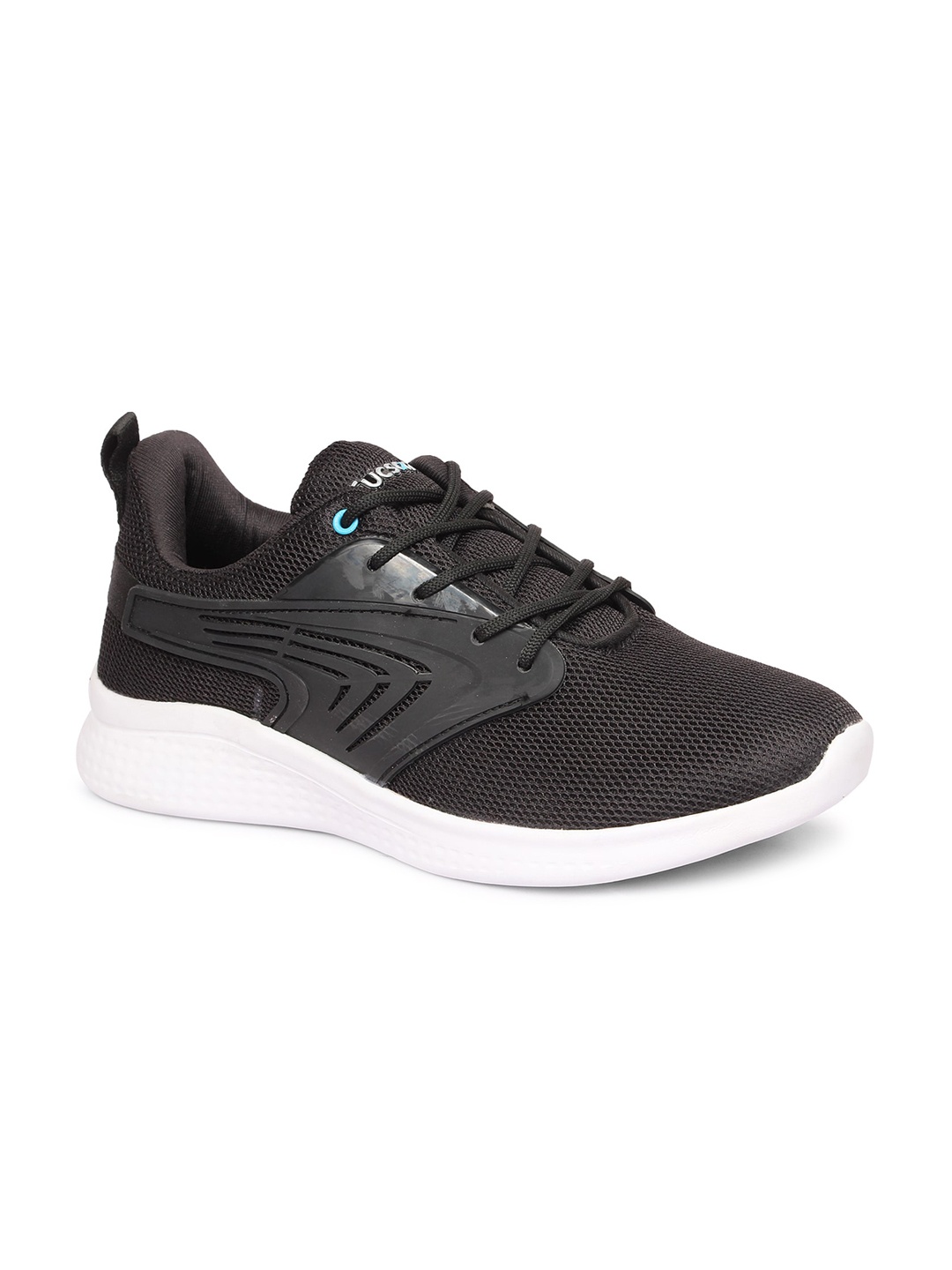 

Tucson Men Black Woven Design Mesh Detail Round Toe Comfort Insole Lace-up Sneakers