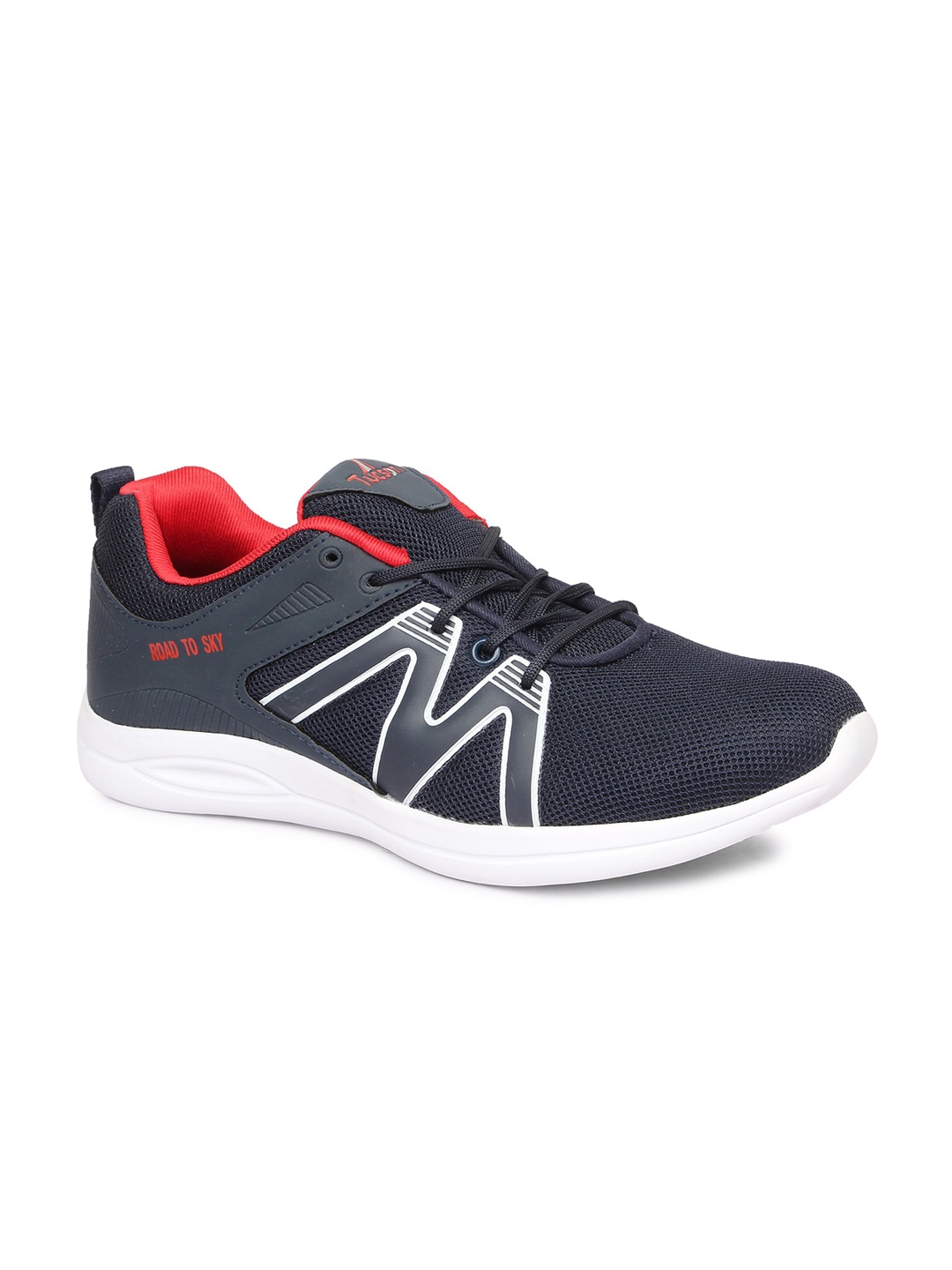 

Tucson Men Navy Blue Woven Design Sneakers
