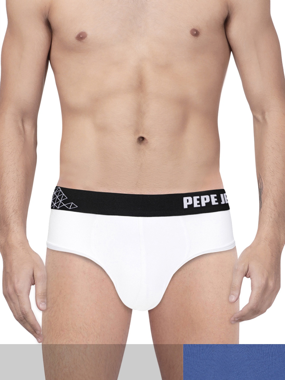 

Pepe Jeans Men Pack Of 2 Solid Briefs, White