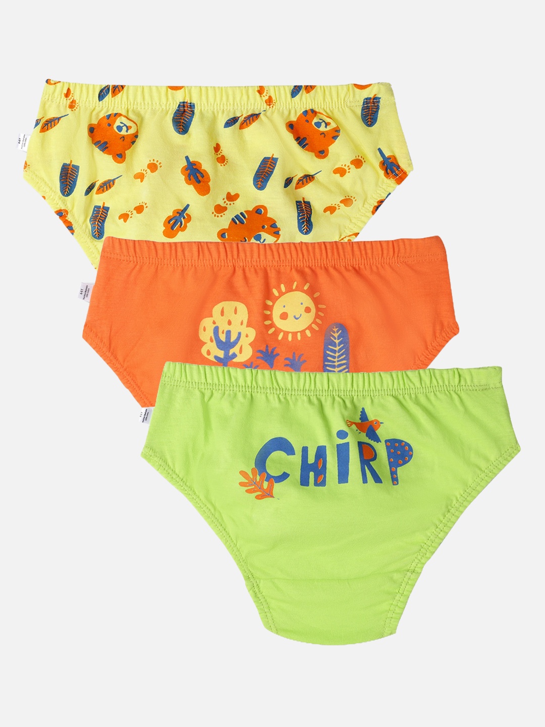 

You Got Plan B Boys Pack Of 3 Assorted Pure Cotton Basic Briefs, Multi