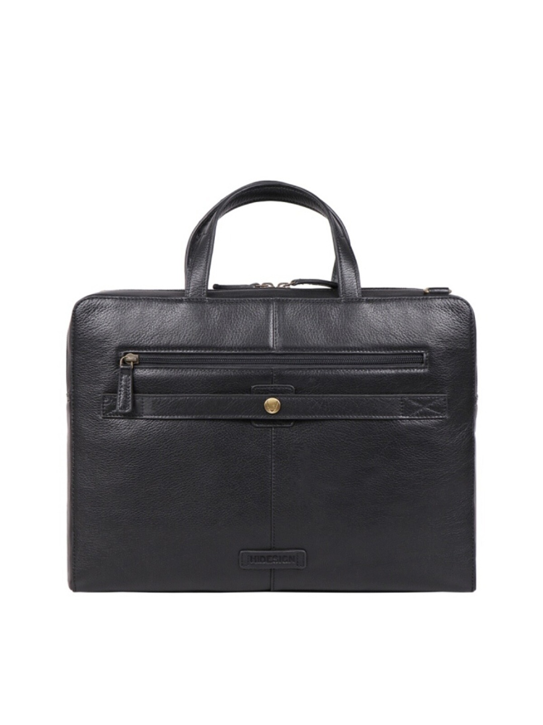 

Hidesign Men Black Textured Leather Laptop Bag- 15 inch