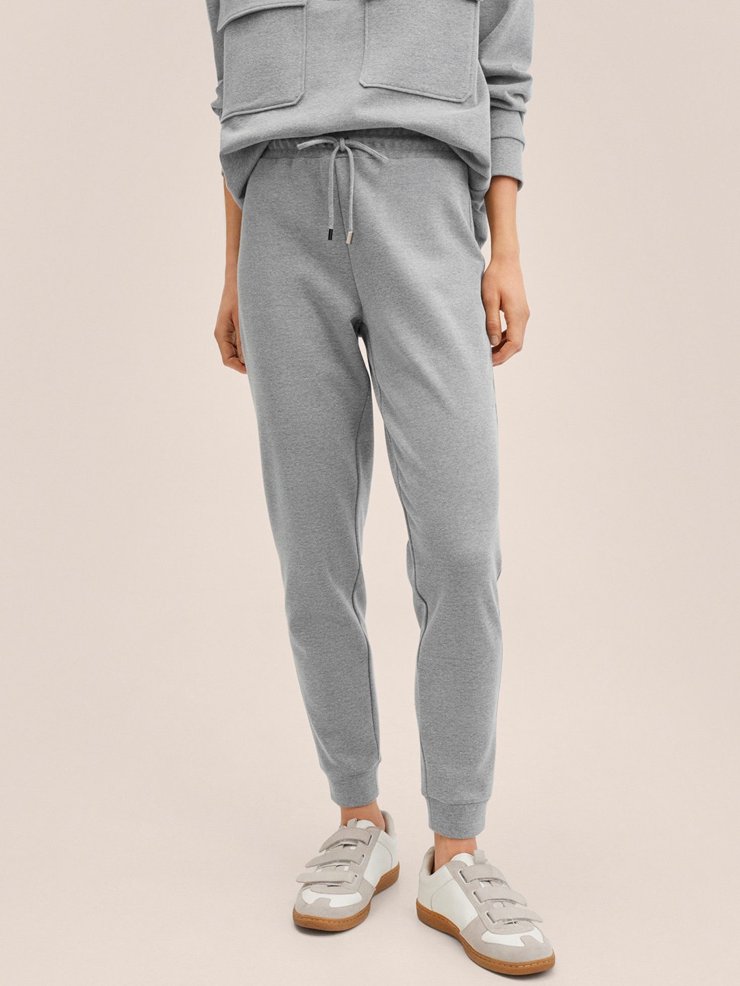 

MANGO Women Grey Solid Joggers