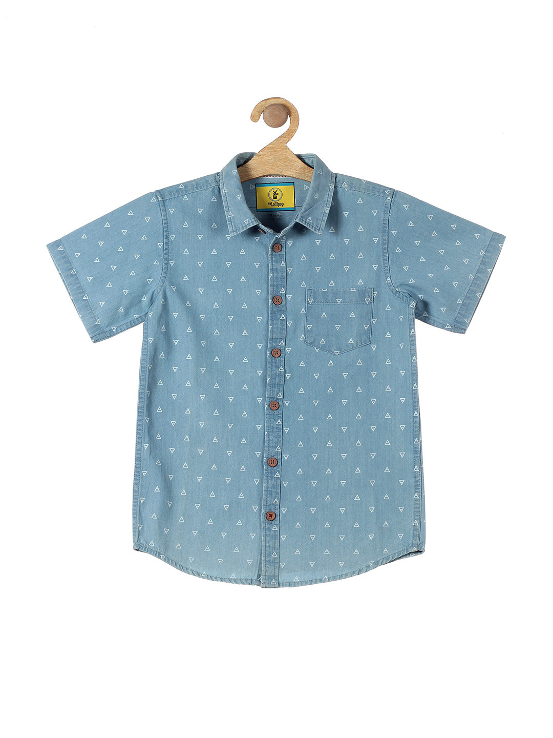 

Lil Lollipop Boys Blue Printed Casual Shirt