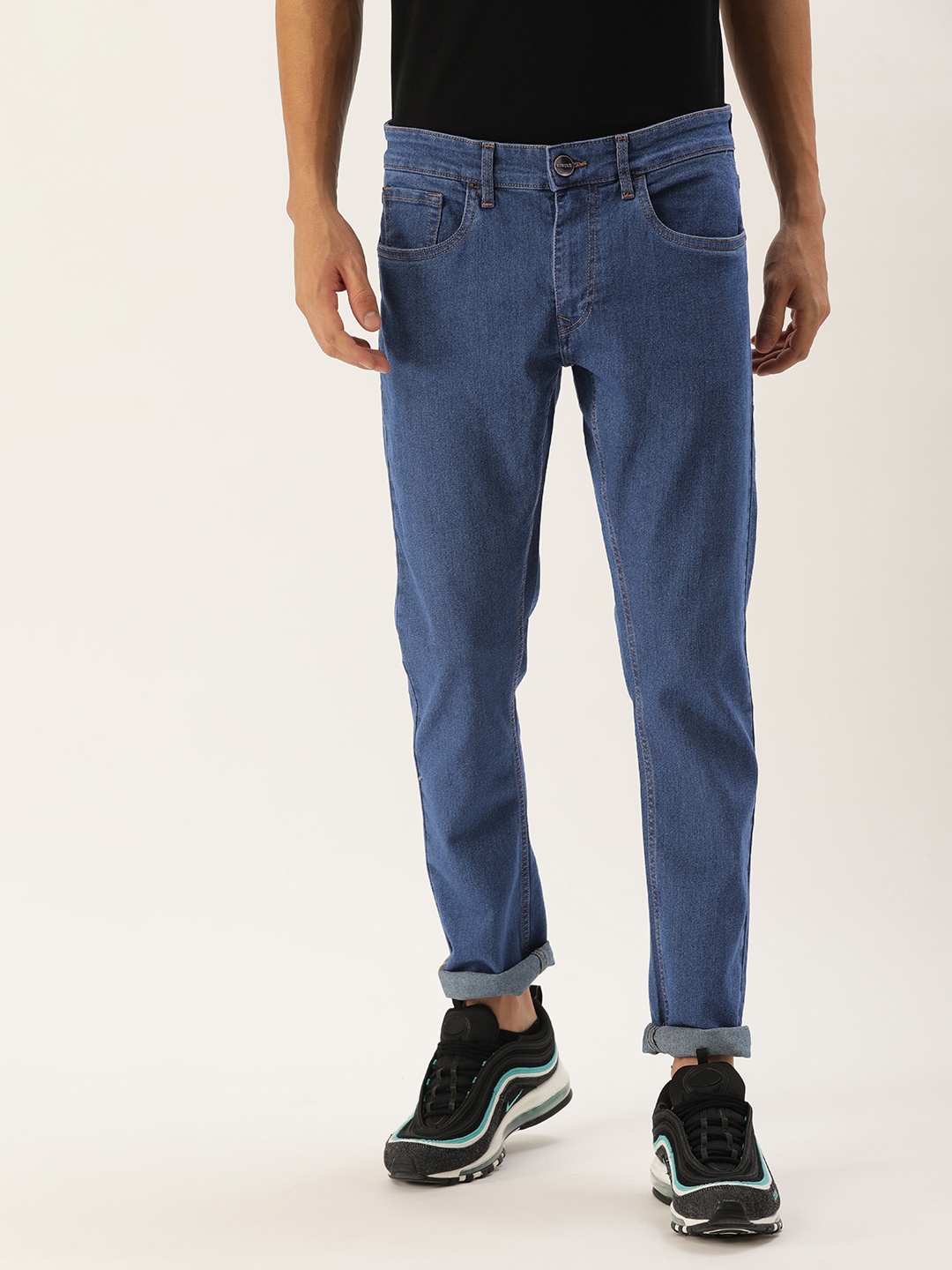 

SINGLE Men Blue Slim Fit Mid-Rise Clean Look Stretchable Jeans