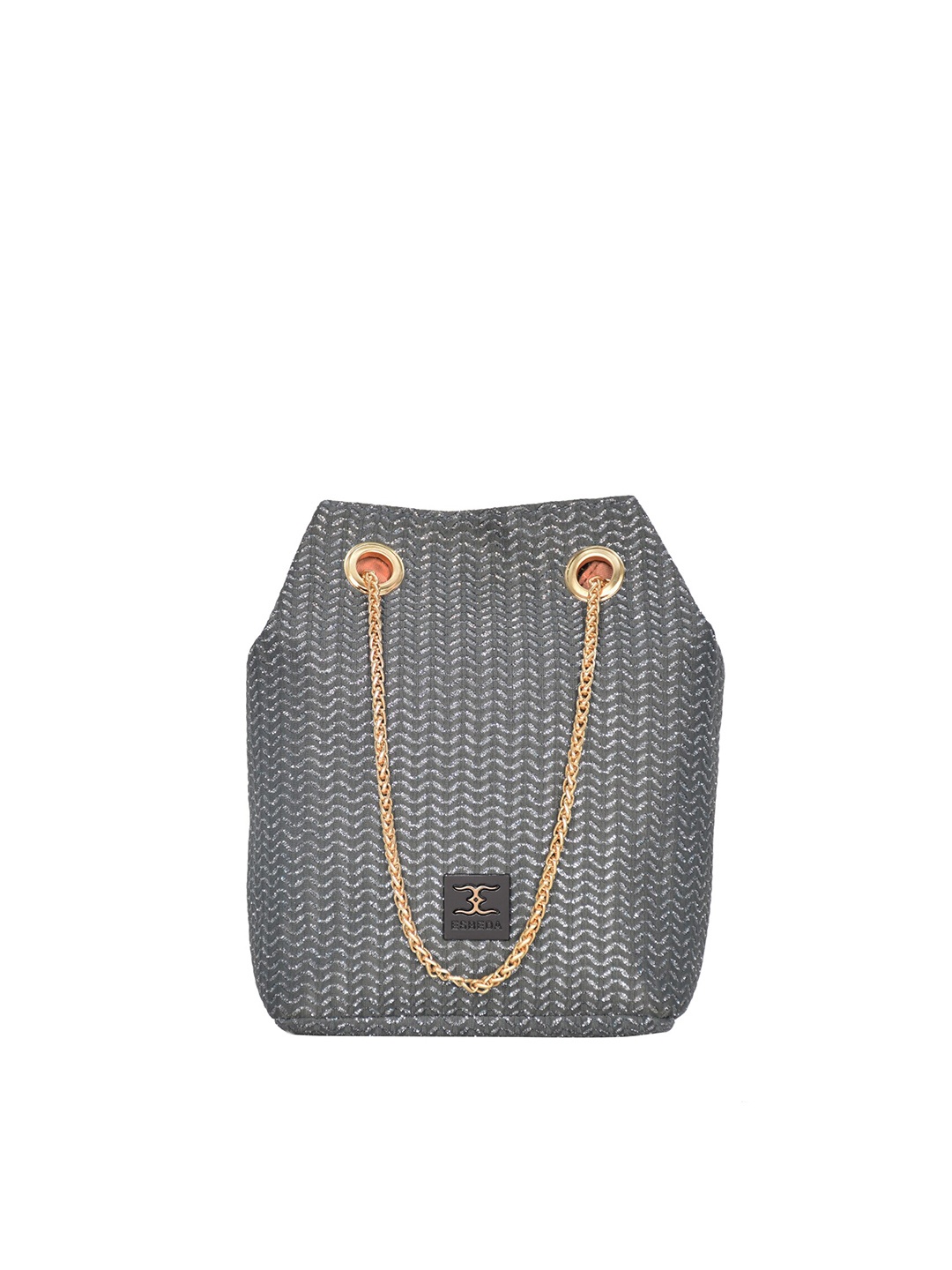 

ESBEDA Women Grey & White Embellished Purse