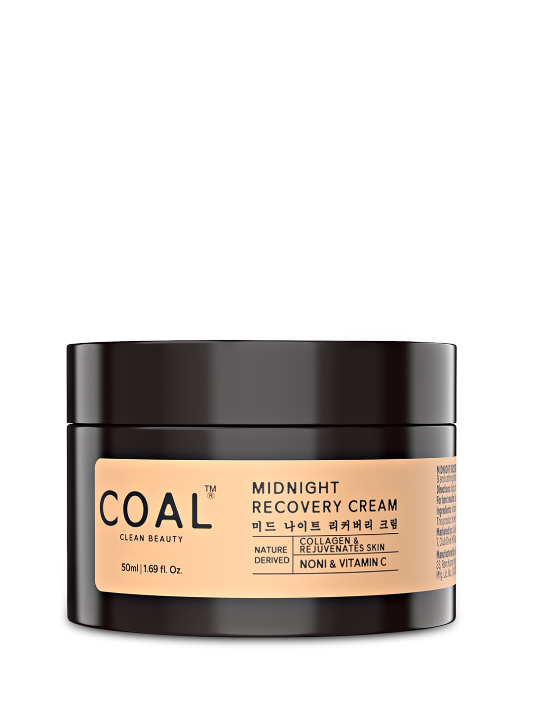 

COAL CLEAN BEAUTY Nature Derived Noni & Vitamin C Midnight Recovery Cream - 50 ml, Peach