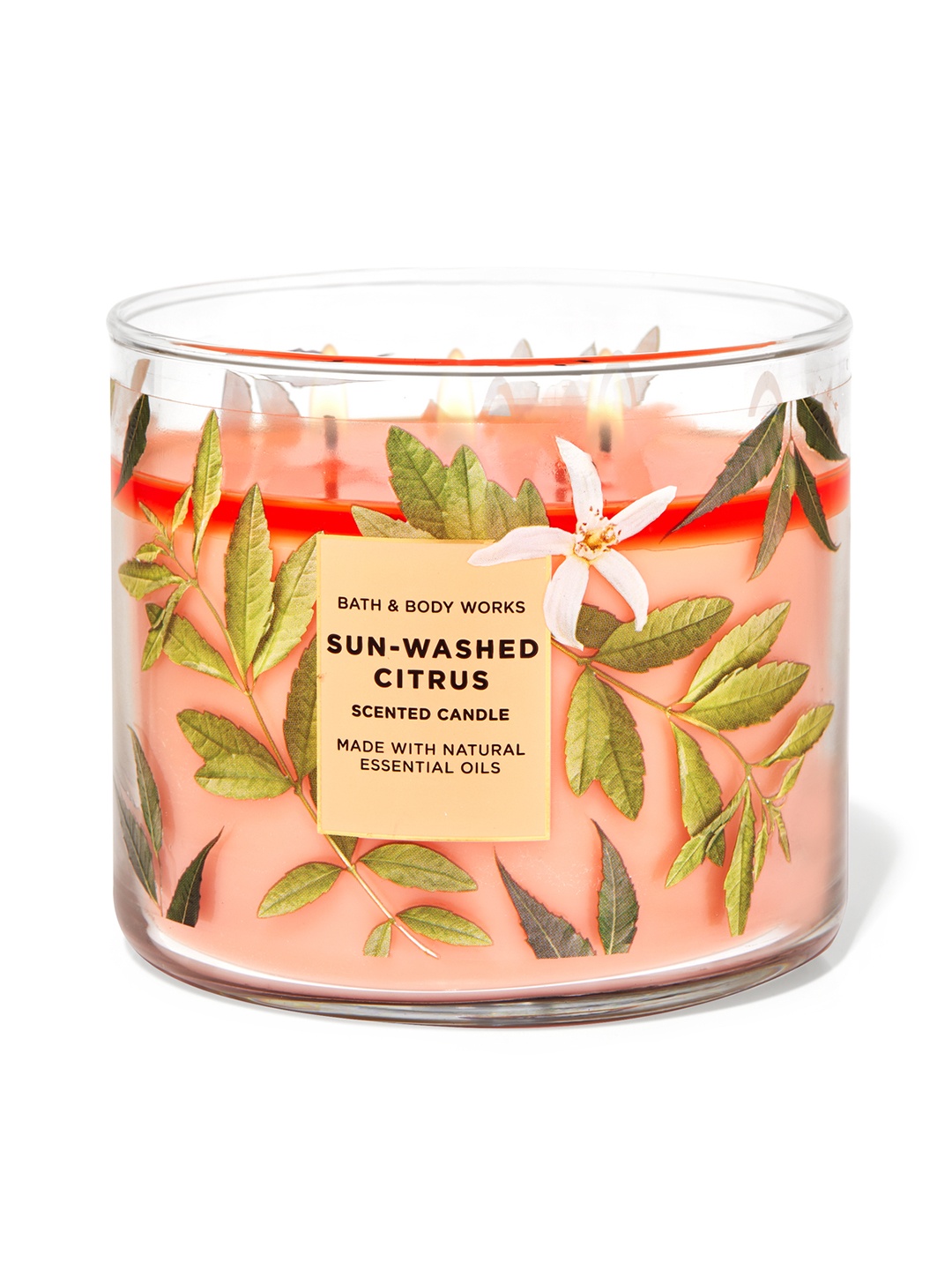

Bath & Body Works Sun-Washed Citrus 3-Wick Candle - 421 g, Pink