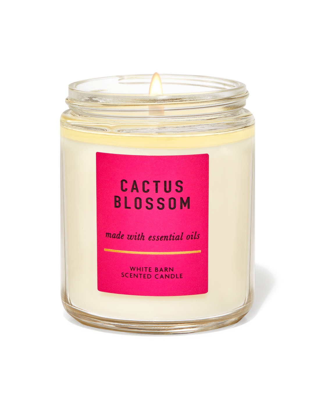 

Bath & Body Works Cactus Blossom Scented Single Wick Candle - 198g, Pink
