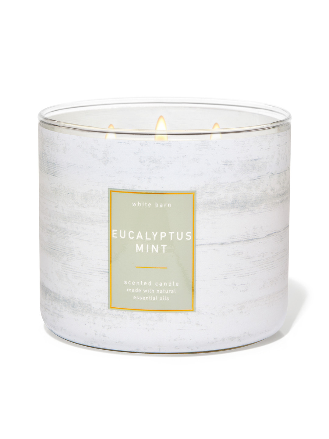 

Bath & Body Works White Barn Eucalyptus Mint 3-Wick Scented Candle - 411 g, Off white