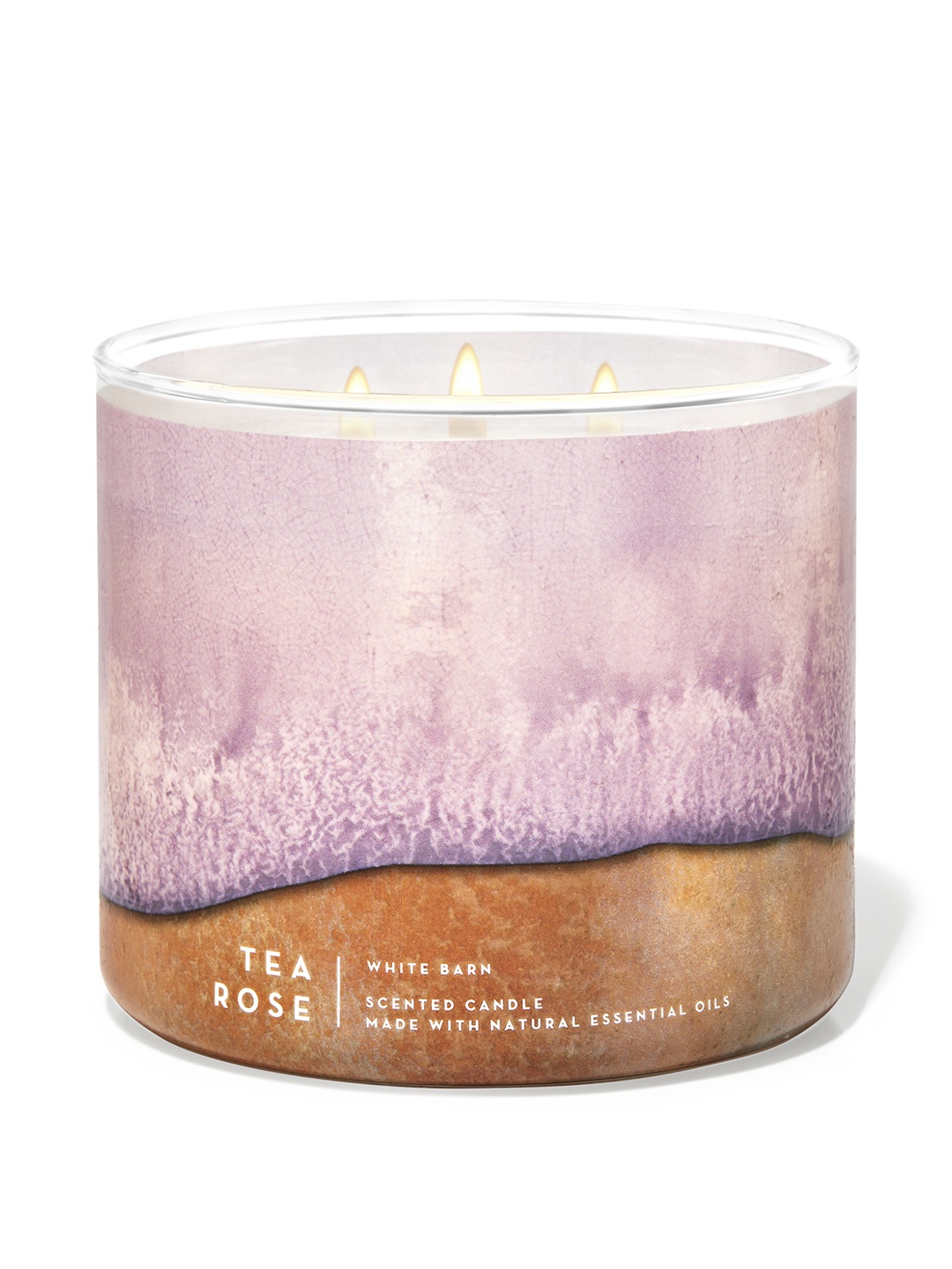 

Bath & Body Works White Barn Tea Rose 3-Wick Scented Candle - 421 g, Purple