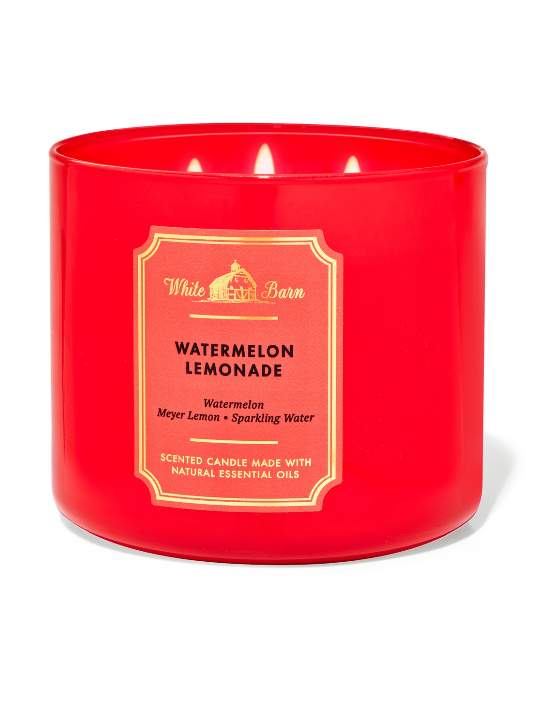 

Bath & Body Works Watermelon Lemonade 3-Wick Candle - 411 g, Red