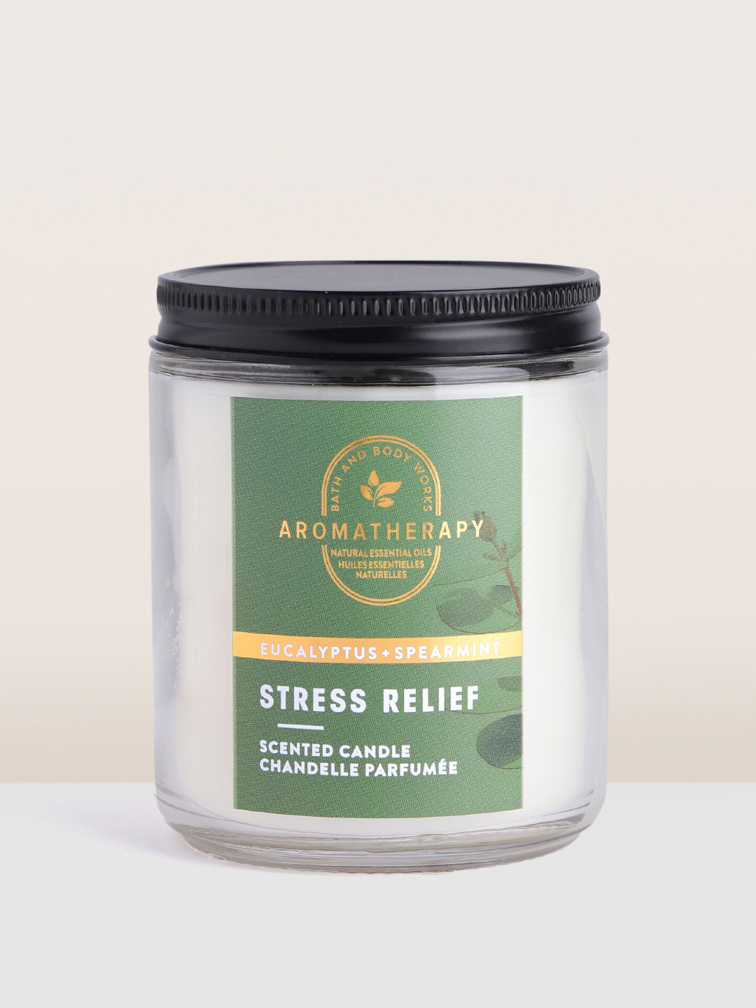 

Bath & Body Works Eucalyptus & Spearmint Stress Relief Single Wick Candle - 198 g, Green
