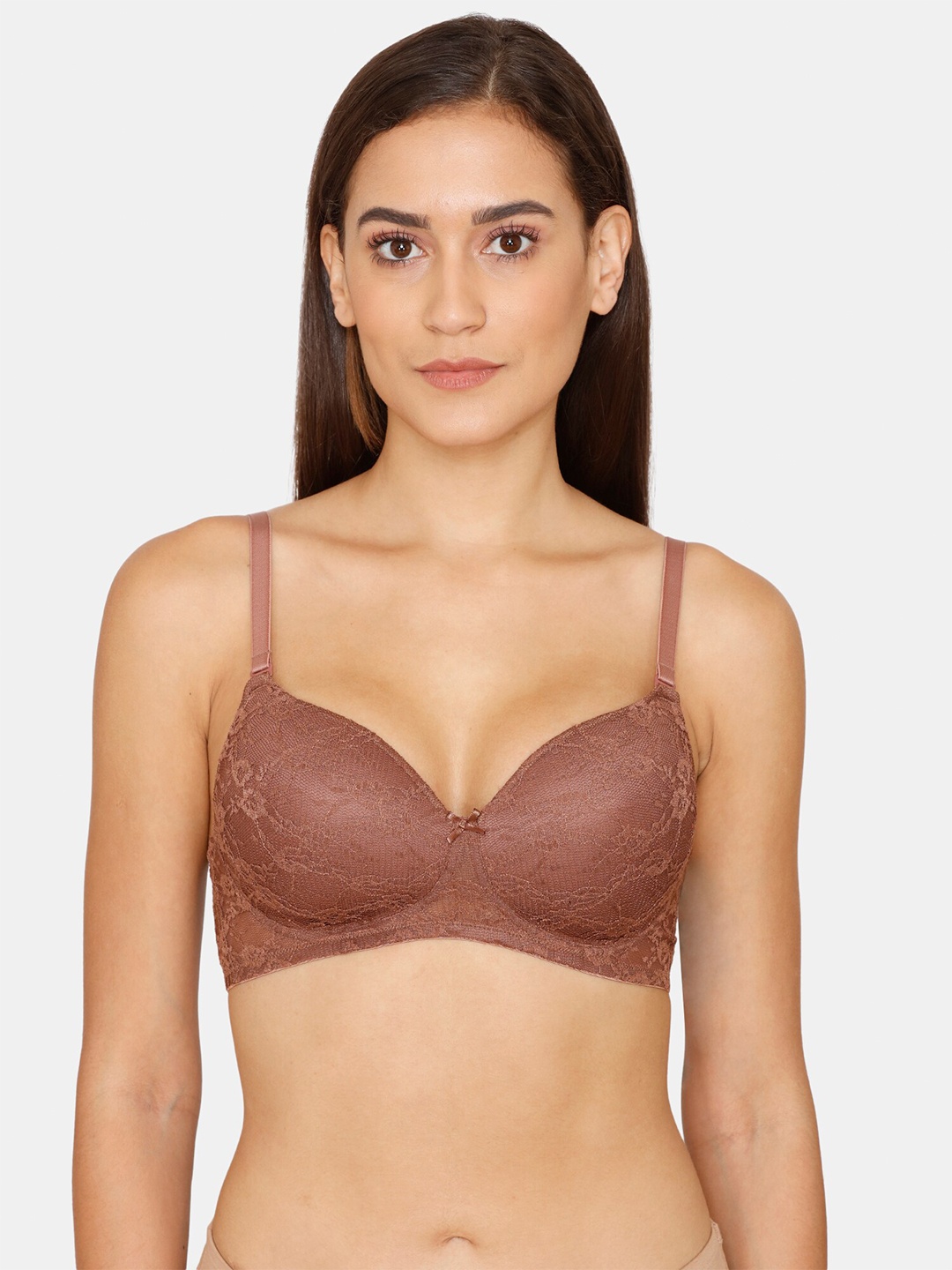 

Rosaline by Zivame Brown Floral Bra